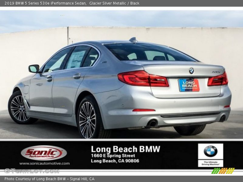 Glacier Silver Metallic / Black 2019 BMW 5 Series 530e iPerformance Sedan