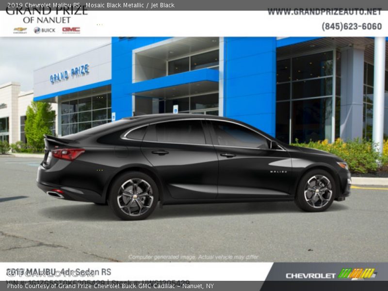Mosaic Black Metallic / Jet Black 2019 Chevrolet Malibu RS