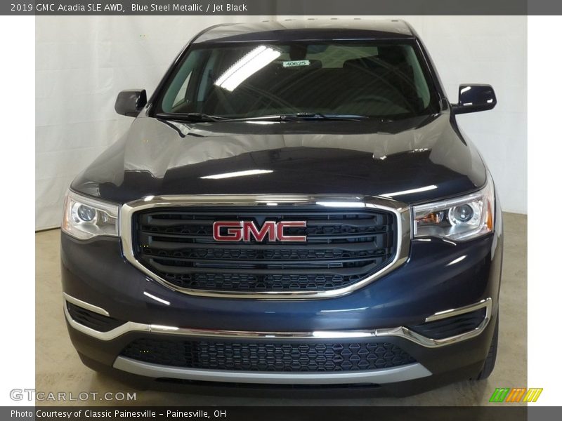 Blue Steel Metallic / Jet Black 2019 GMC Acadia SLE AWD