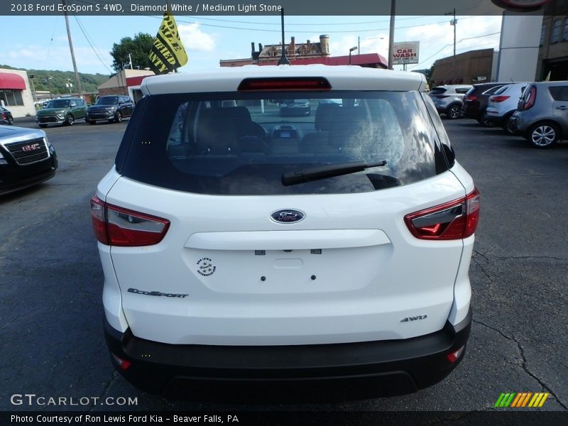 Diamond White / Medium Light Stone 2018 Ford EcoSport S 4WD