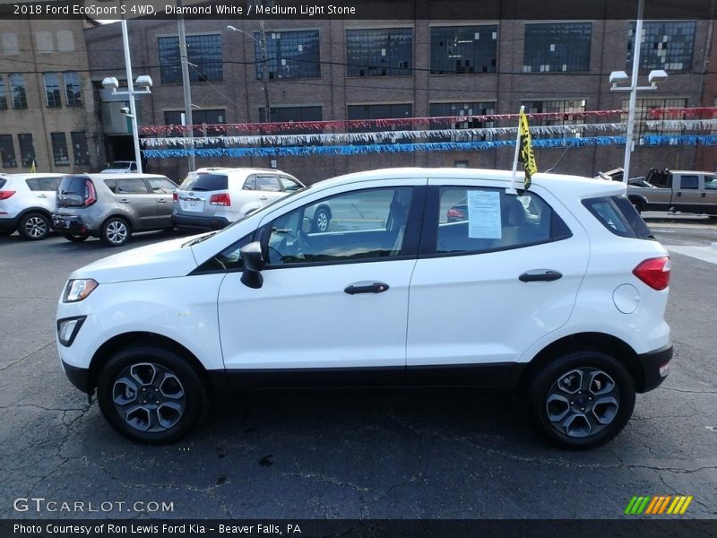 Diamond White / Medium Light Stone 2018 Ford EcoSport S 4WD