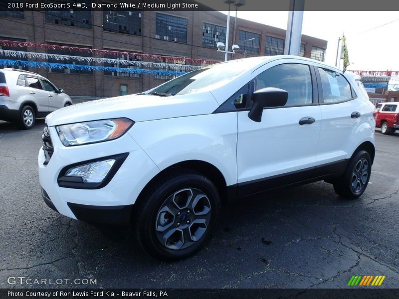 Diamond White / Medium Light Stone 2018 Ford EcoSport S 4WD