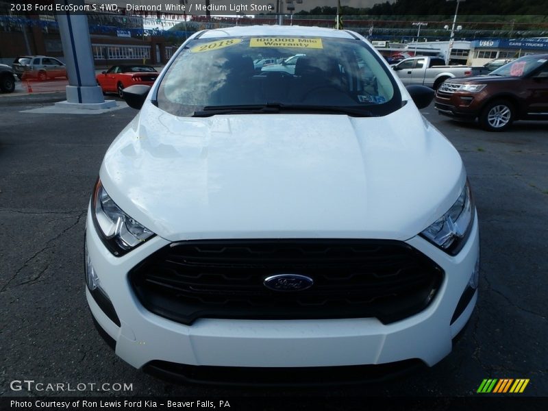 Diamond White / Medium Light Stone 2018 Ford EcoSport S 4WD