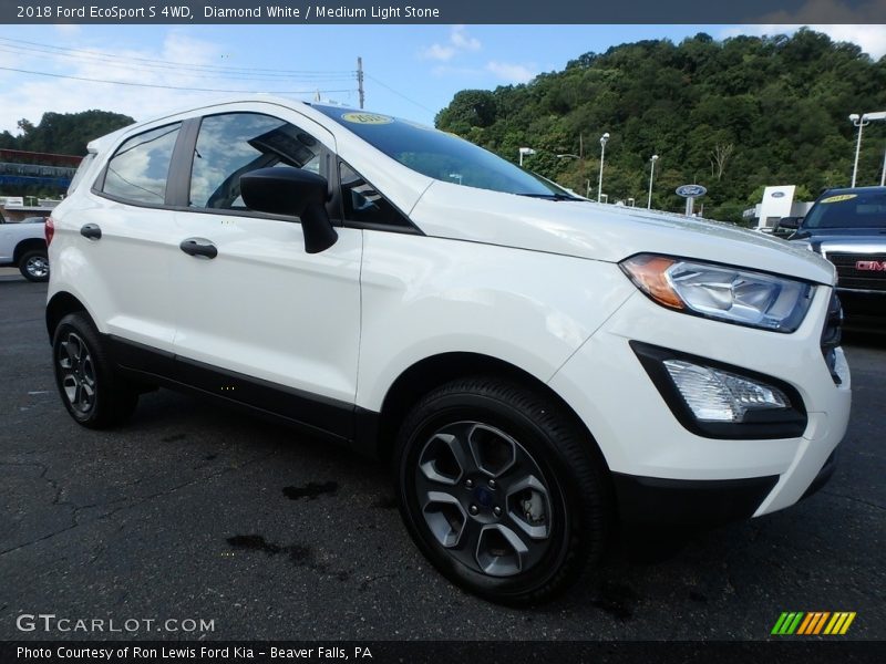 Diamond White / Medium Light Stone 2018 Ford EcoSport S 4WD