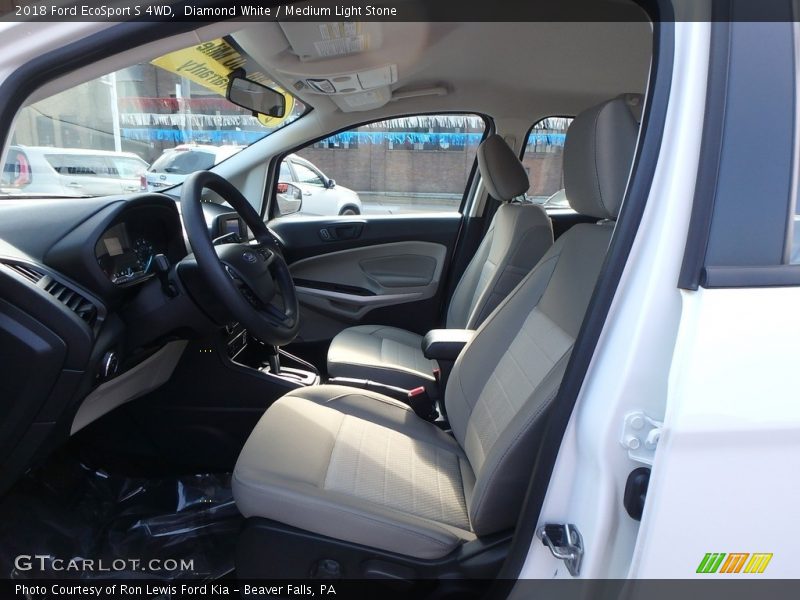 Diamond White / Medium Light Stone 2018 Ford EcoSport S 4WD