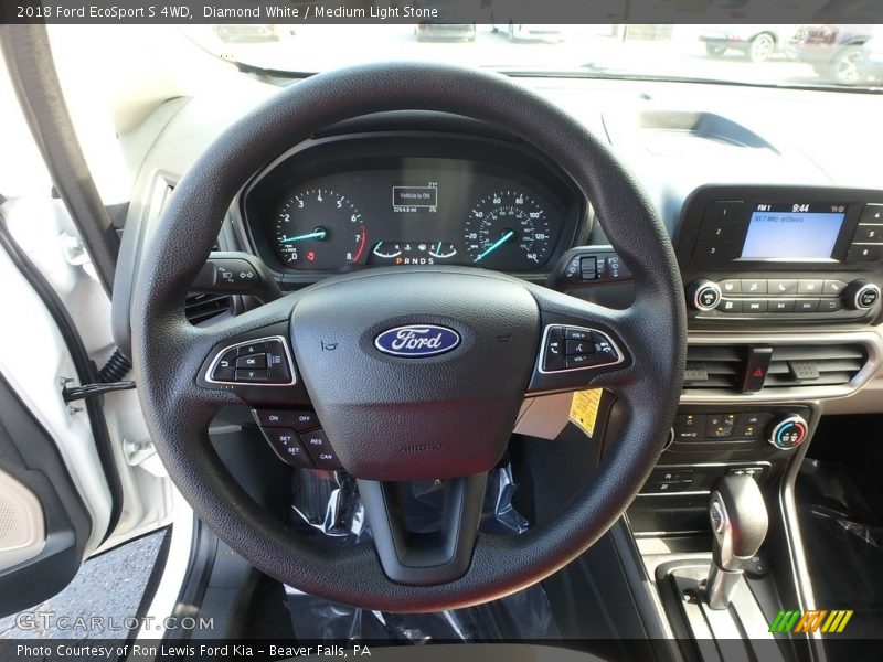 Diamond White / Medium Light Stone 2018 Ford EcoSport S 4WD