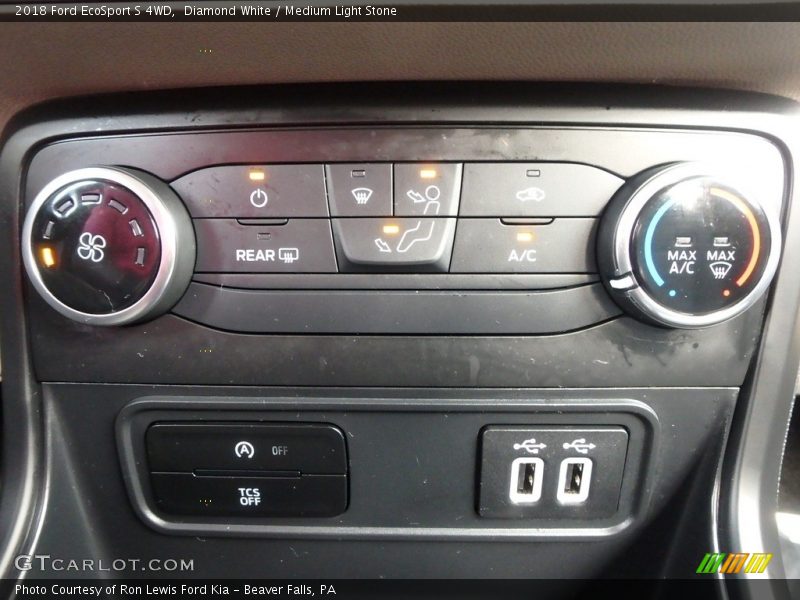 Diamond White / Medium Light Stone 2018 Ford EcoSport S 4WD