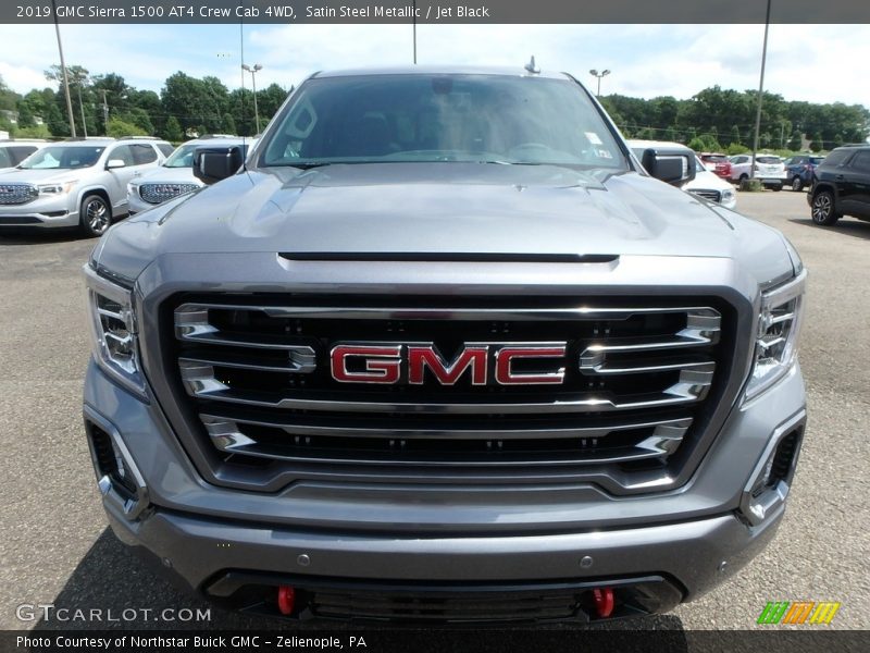 Satin Steel Metallic / Jet Black 2019 GMC Sierra 1500 AT4 Crew Cab 4WD