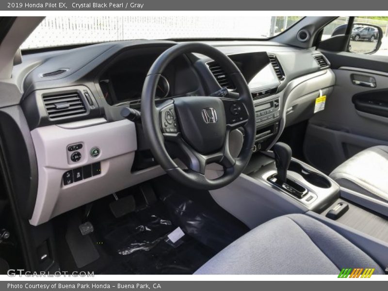 Crystal Black Pearl / Gray 2019 Honda Pilot EX