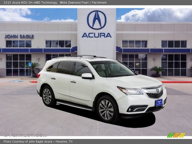 White Diamond Pearl / Parchment 2015 Acura MDX SH-AWD Technology