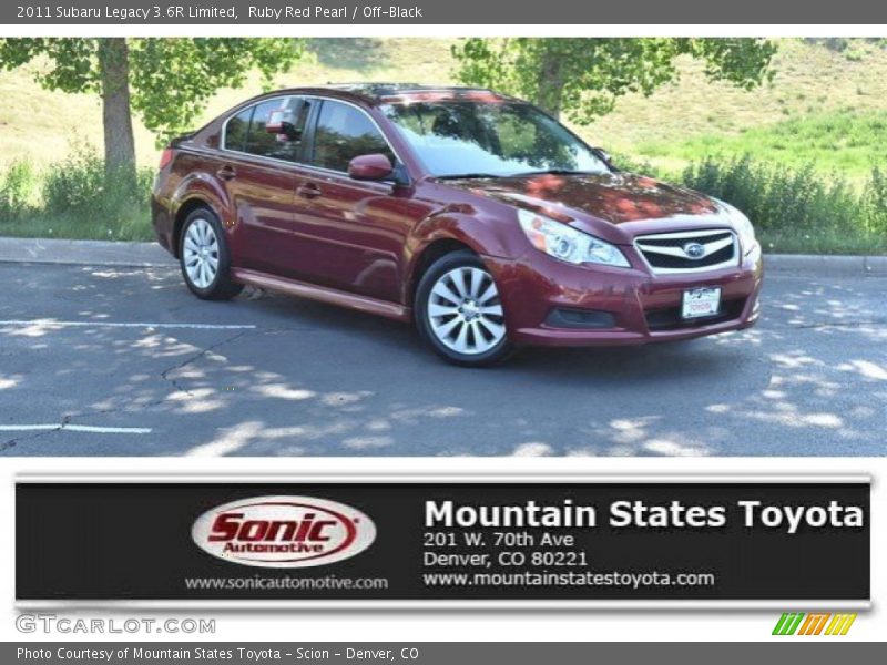 Ruby Red Pearl / Off-Black 2011 Subaru Legacy 3.6R Limited