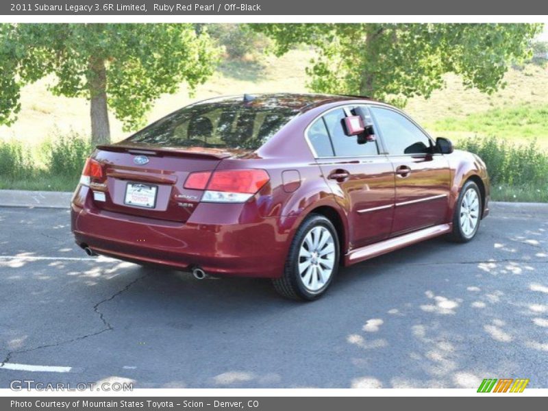 Ruby Red Pearl / Off-Black 2011 Subaru Legacy 3.6R Limited