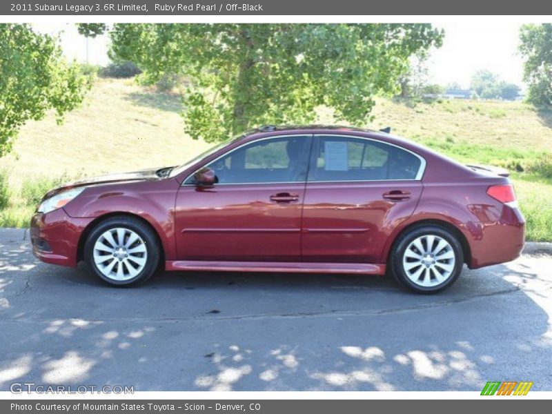 Ruby Red Pearl / Off-Black 2011 Subaru Legacy 3.6R Limited