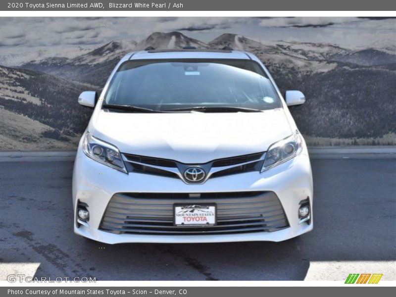 Blizzard White Pearl / Ash 2020 Toyota Sienna Limited AWD