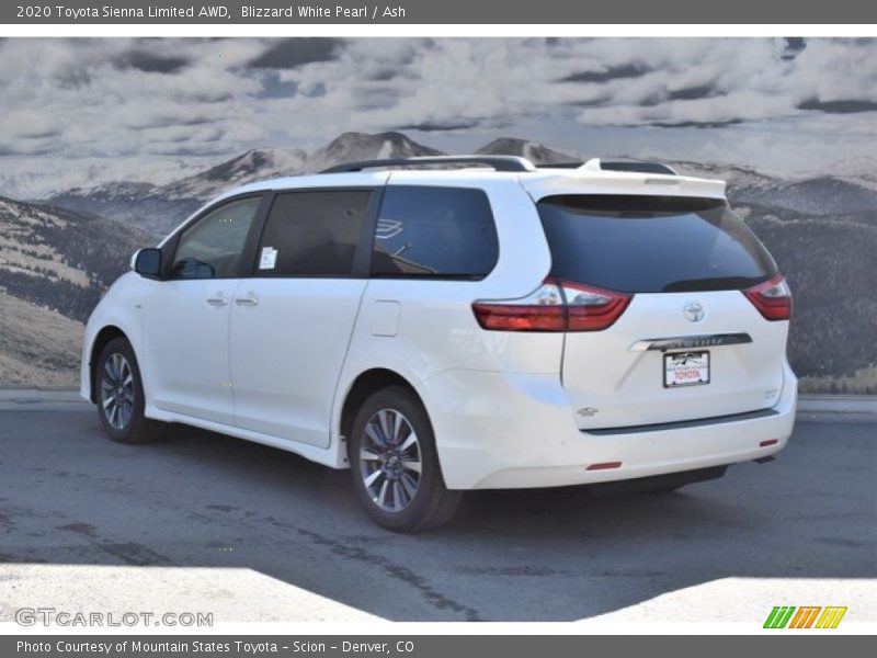 Blizzard White Pearl / Ash 2020 Toyota Sienna Limited AWD