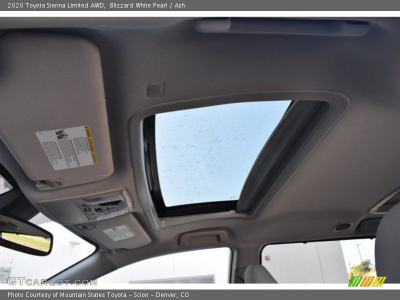 Blizzard White Pearl / Ash 2020 Toyota Sienna Limited AWD