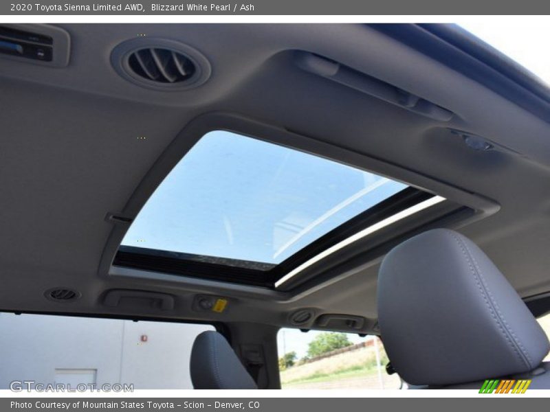 Blizzard White Pearl / Ash 2020 Toyota Sienna Limited AWD