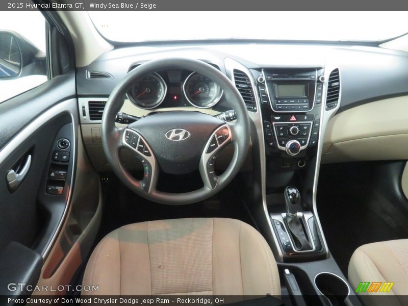 Windy Sea Blue / Beige 2015 Hyundai Elantra GT