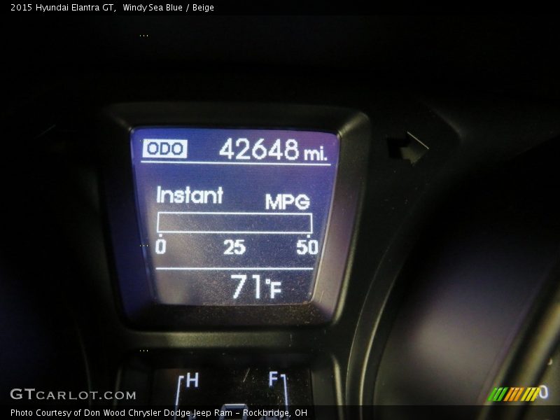 Windy Sea Blue / Beige 2015 Hyundai Elantra GT