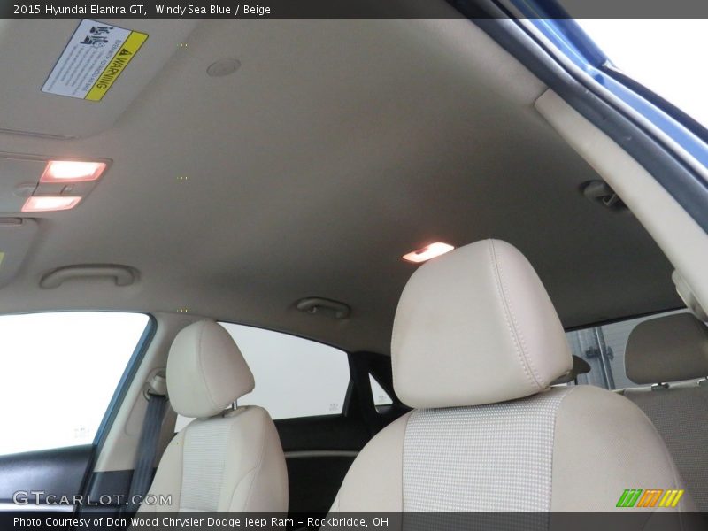Windy Sea Blue / Beige 2015 Hyundai Elantra GT
