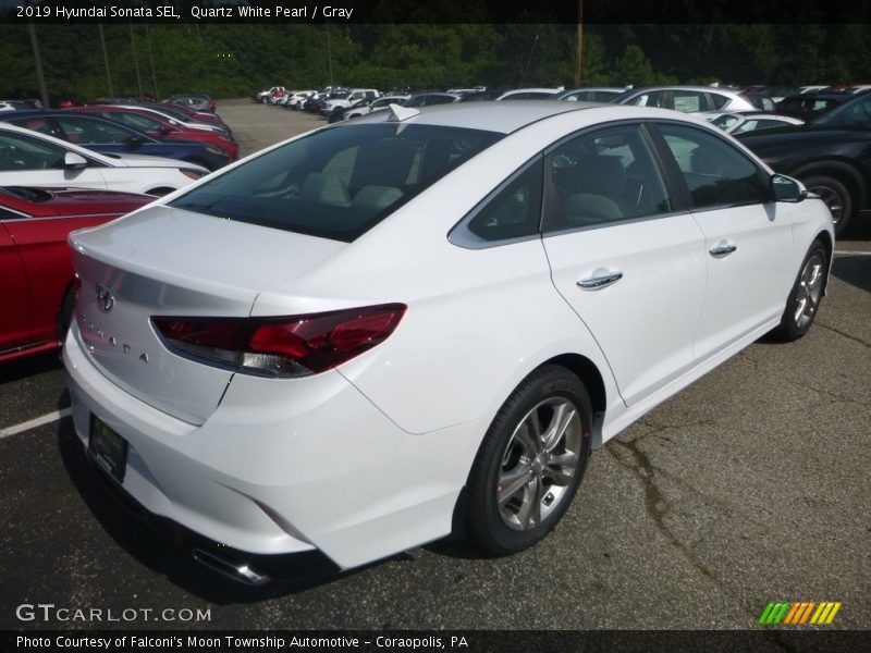 Quartz White Pearl / Gray 2019 Hyundai Sonata SEL