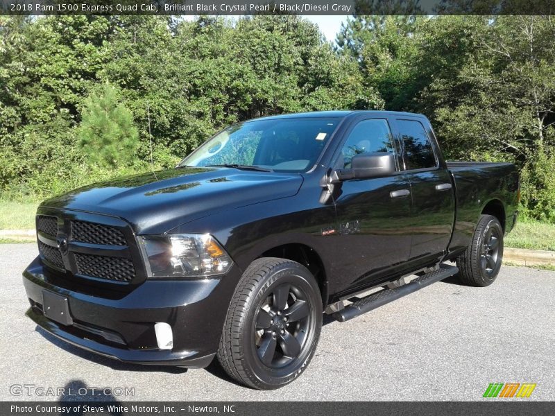 Brilliant Black Crystal Pearl / Black/Diesel Gray 2018 Ram 1500 Express Quad Cab