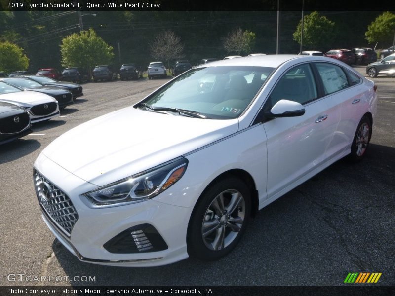 Quartz White Pearl / Gray 2019 Hyundai Sonata SEL