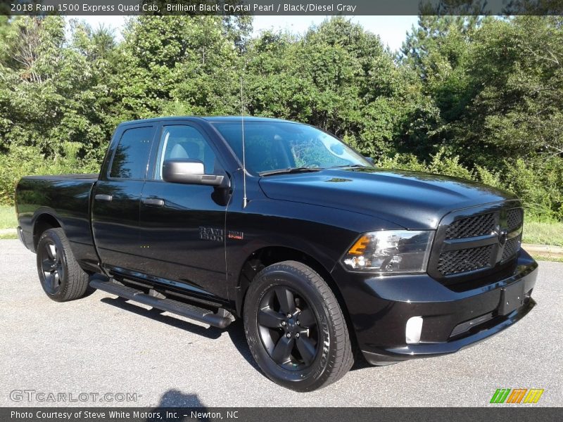 Brilliant Black Crystal Pearl / Black/Diesel Gray 2018 Ram 1500 Express Quad Cab