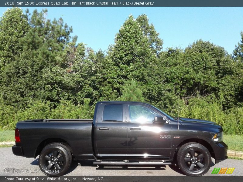 Brilliant Black Crystal Pearl / Black/Diesel Gray 2018 Ram 1500 Express Quad Cab