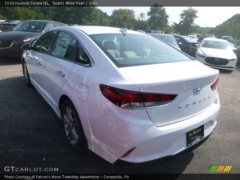 Quartz White Pearl / Gray 2019 Hyundai Sonata SEL