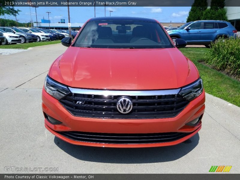 Habanero Orange / Titan Black/Storm Gray 2019 Volkswagen Jetta R-Line