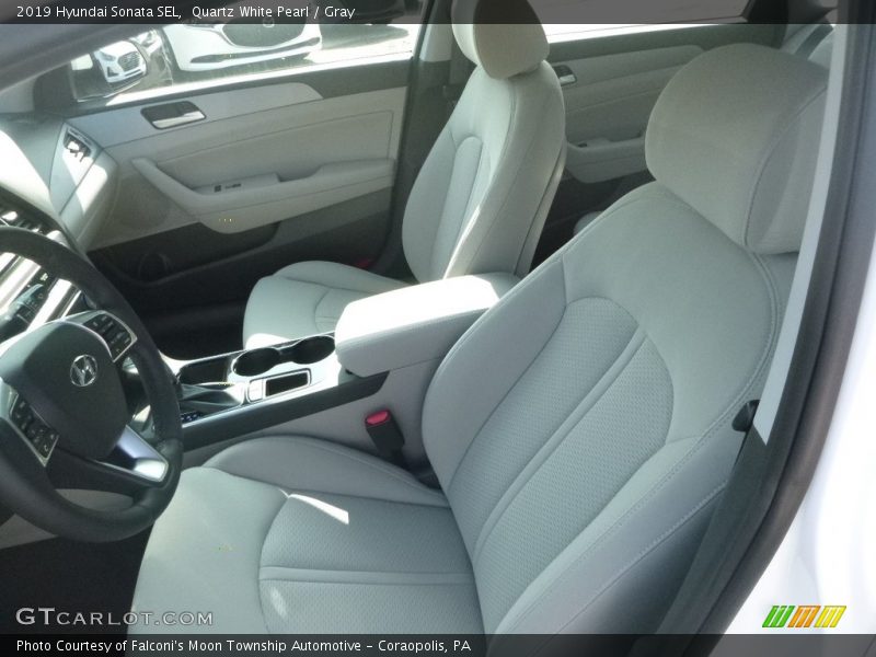 Quartz White Pearl / Gray 2019 Hyundai Sonata SEL