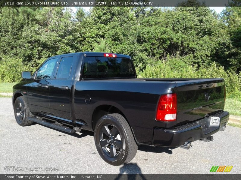 Brilliant Black Crystal Pearl / Black/Diesel Gray 2018 Ram 1500 Express Quad Cab