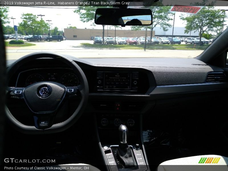 Habanero Orange / Titan Black/Storm Gray 2019 Volkswagen Jetta R-Line