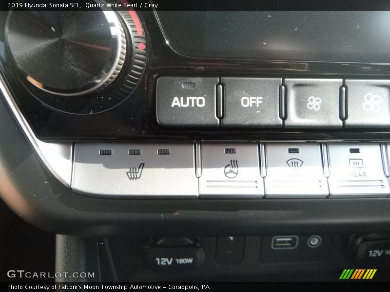 Quartz White Pearl / Gray 2019 Hyundai Sonata SEL