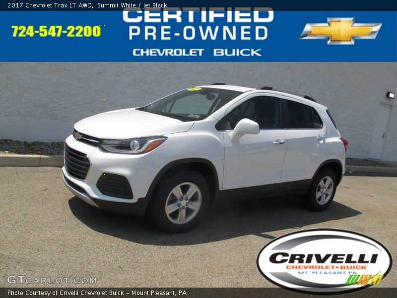 Summit White / Jet Black 2017 Chevrolet Trax LT AWD