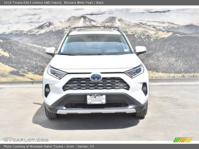 Blizzard White Pearl / Black 2019 Toyota RAV4 Limited AWD Hybrid