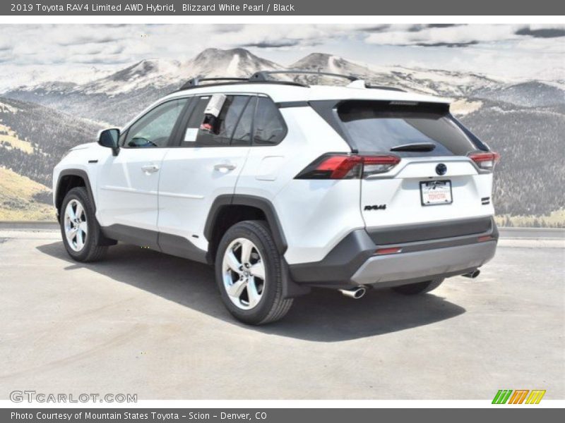 Blizzard White Pearl / Black 2019 Toyota RAV4 Limited AWD Hybrid