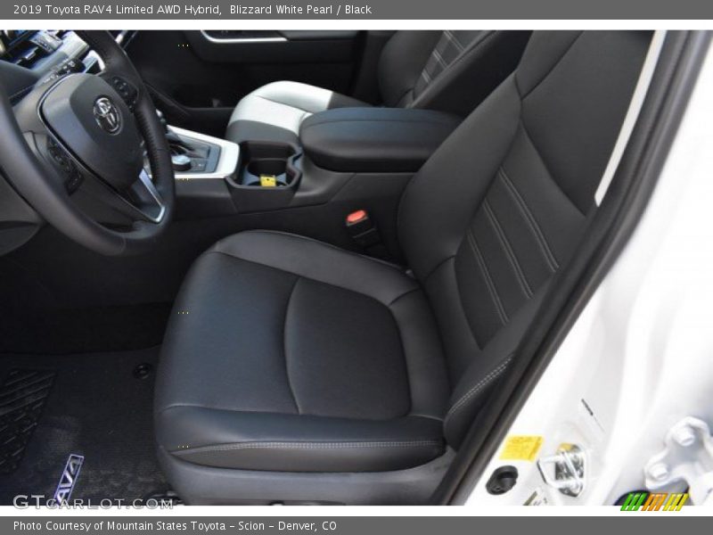 Blizzard White Pearl / Black 2019 Toyota RAV4 Limited AWD Hybrid