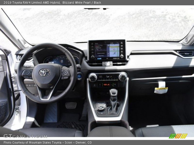 Blizzard White Pearl / Black 2019 Toyota RAV4 Limited AWD Hybrid