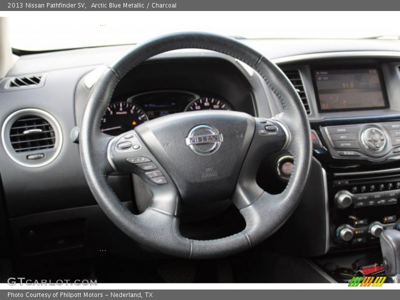 Arctic Blue Metallic / Charcoal 2013 Nissan Pathfinder SV