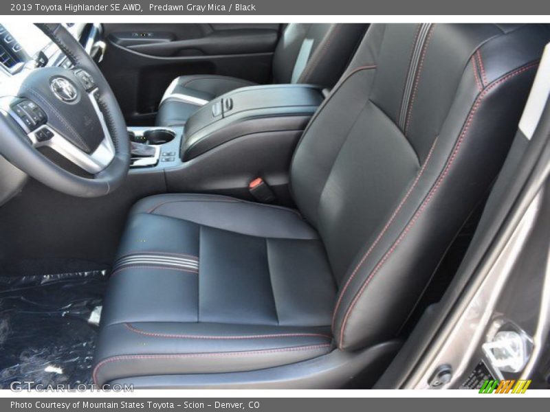 Predawn Gray Mica / Black 2019 Toyota Highlander SE AWD