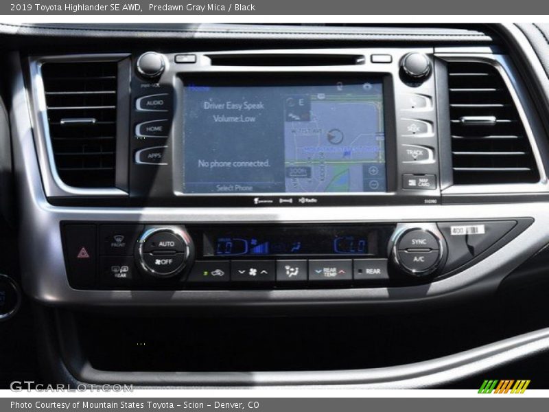 Predawn Gray Mica / Black 2019 Toyota Highlander SE AWD