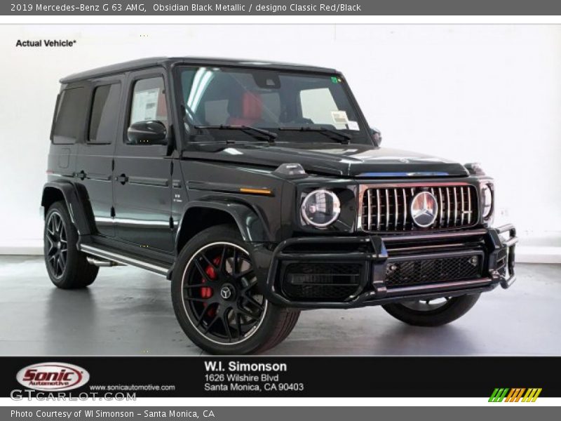 Obsidian Black Metallic / designo Classic Red/Black 2019 Mercedes-Benz G 63 AMG