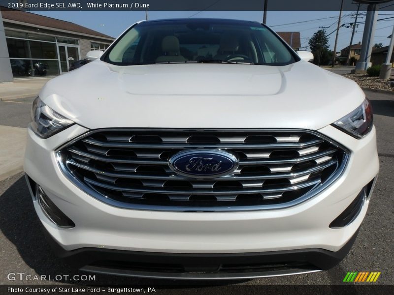 White Platinum / Dune 2019 Ford Edge SEL AWD