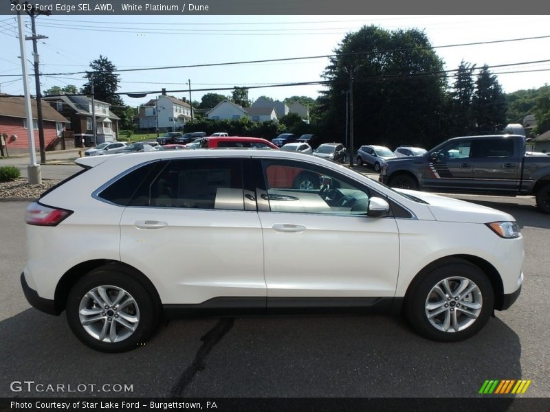 White Platinum / Dune 2019 Ford Edge SEL AWD