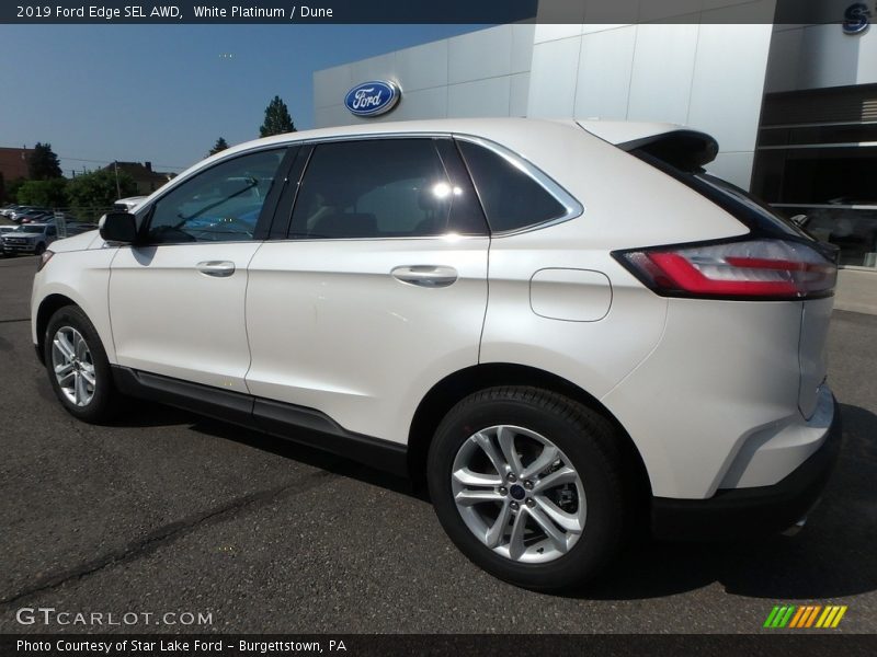 White Platinum / Dune 2019 Ford Edge SEL AWD