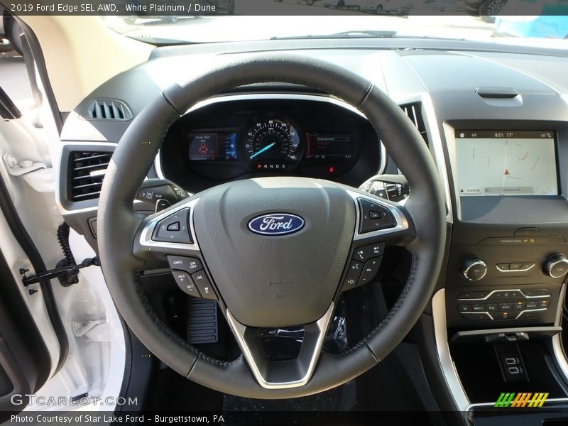 White Platinum / Dune 2019 Ford Edge SEL AWD