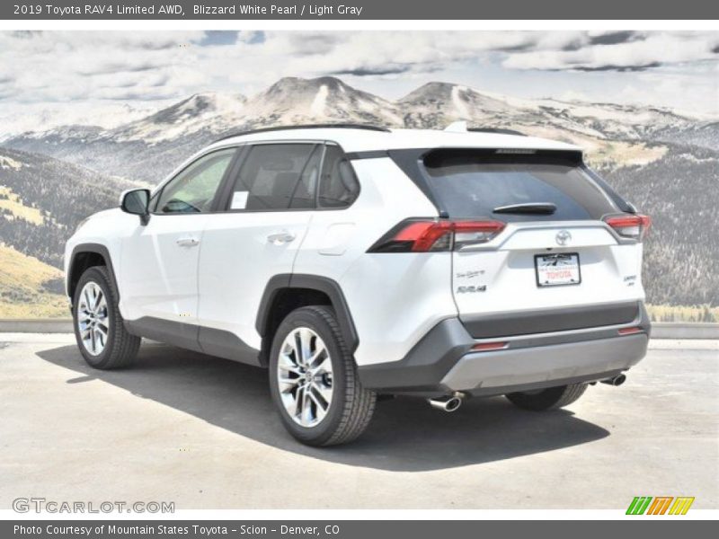 Blizzard White Pearl / Light Gray 2019 Toyota RAV4 Limited AWD