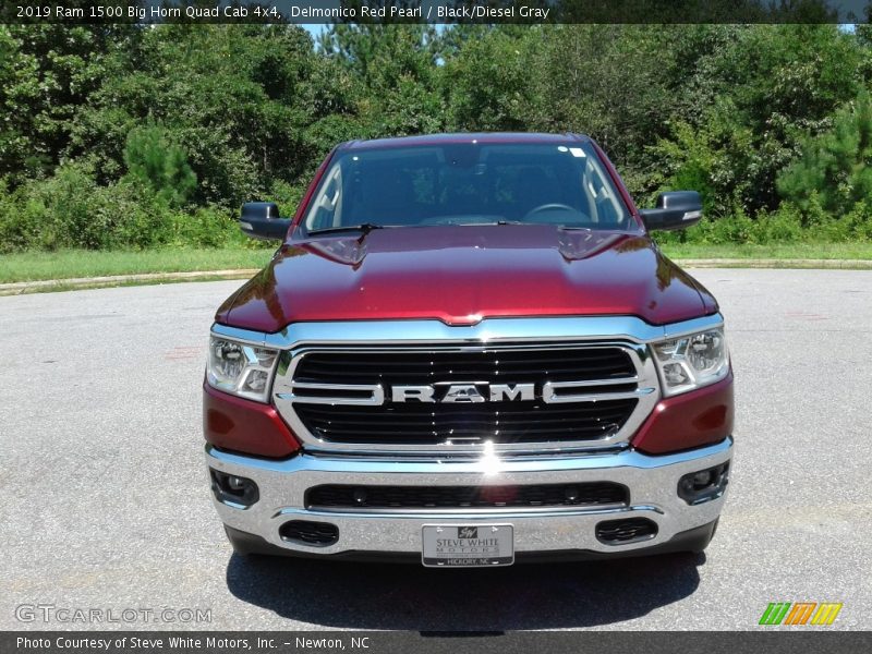 Delmonico Red Pearl / Black/Diesel Gray 2019 Ram 1500 Big Horn Quad Cab 4x4